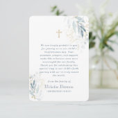 葉のモダン金ゴールド交差の確認 サンキューカード (スタンド正面)