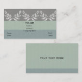 葉のモチーフのパーソナライズな柔らかい陰のカスタム 名刺 (正面/裏面)