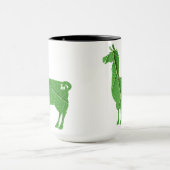 葉のラマのマグ マグカップ (中央)