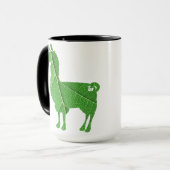 葉のラマのマグ マグカップ (正面左)