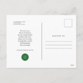 葉のリースオン木 |ハッピーホリデーズメディカル シーズンポストカード (裏面)