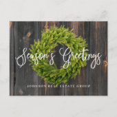 葉のリースオン木 | 季節の挨拶 シーズンポストカード (正面)