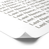 葉のリースモノグラム座席表 ポスター (角)