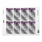 葉のワ結婚インラベルキラキラ紫シルバー ラベル (フルシート)