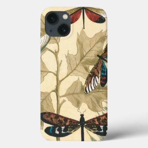 葉の上で浮かんでいるカラフルなトンボ iPhone 13ケース