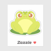 葉の上に座っているグリーンカエル