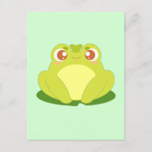 葉の上に座っているグリーンカエル