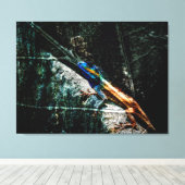 葉の上のアールトカゲ キャンバスプリント (インサイチュ (ウッドフロア))