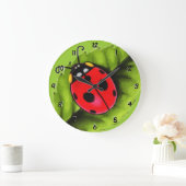 葉の上のラディバグ ラージ壁時計 (ホーム)
