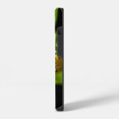 葉の上の幸運なてんとう虫 iPhoneケース (左側面)