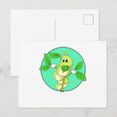 葉の上の毛虫 ポストカード (正面/裏面)