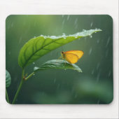 葉の下で乾いた蝶 マウスパッド (正面)