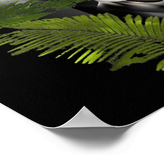 葉の中でヒョウ。 ポスター (角)