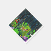 葉の中に隠れている スタンダードカクテルナプキン (角)