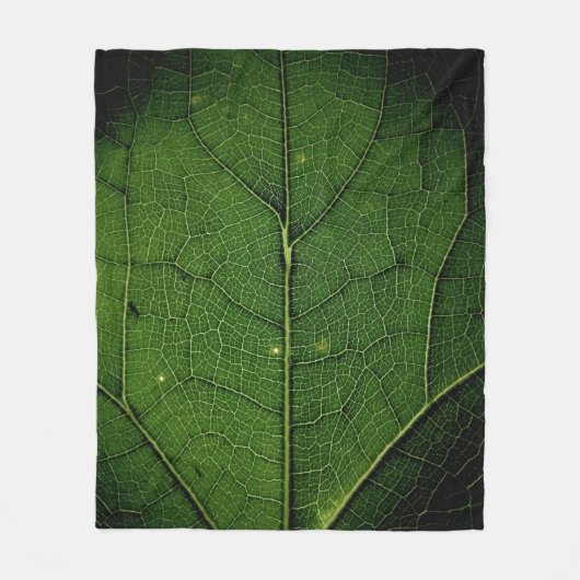 葉の写真を閉じる フリースブランケット (正面)