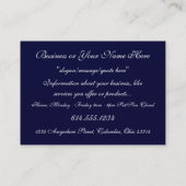 葉の名刺の白い猫の乗馬の小妖精や小人 名刺 (裏面)