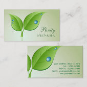 葉の名刺のWaterdrops 名刺 (正面/裏面)