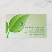 葉の名刺のWaterdrops 名刺 (裏面)