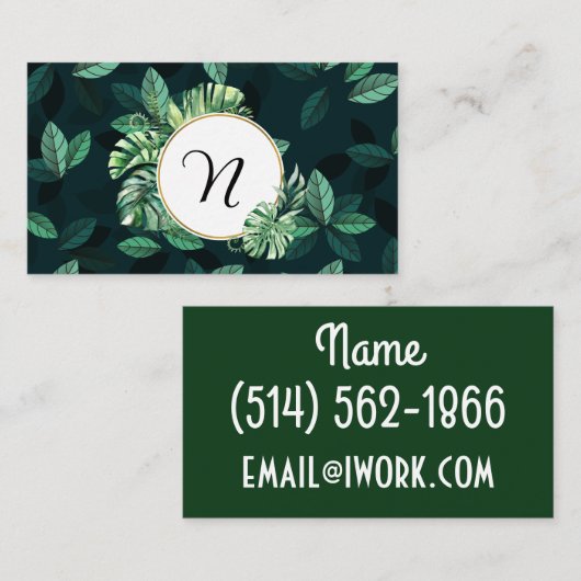 葉の名刺 名刺 (正面/裏面)