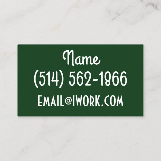 葉の名刺 名刺 (裏面)