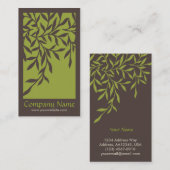 葉の名刺(緑) 名刺 (正面/裏面)