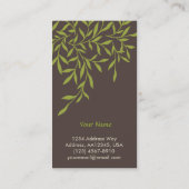 葉の名刺(緑) 名刺 (裏面)