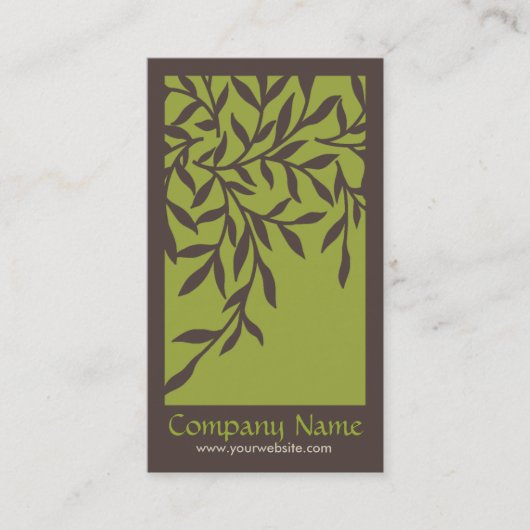 葉の名刺(緑) 名刺 (正面)