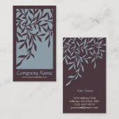 葉の名刺(青い) 名刺 (正面/裏面)