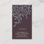 葉の名刺(青い) 名刺 (裏面)