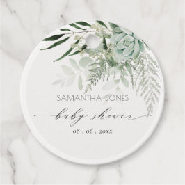 葉の多いシダ多肉質のフレーム葉ベビーシャワー フェイバータグ