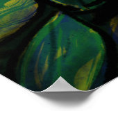 葉の多い木のフクロウ ポスター (角)