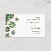 葉の多い植物ビジネス・カード 名刺 (裏面)