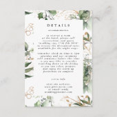 葉の多い植物性ユーカリエレガントス植物コケ エンクロージャーカード (正面)