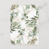 葉の多い植物性ユーカリエレガントス植物コケ エンクロージャーカード (裏面)