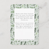 葉の多い水彩幾何模様の詳細カード エンクロージャーカード (裏面)