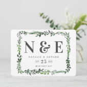 葉の多い水色のフローラ保存日 セーブザデート (スタンド正面)