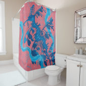 葉の多い海のドラゴンシーホース魚の水中動物 シャワーカーテン (インサイチュ)