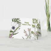 葉の多い野の花 ボタニカル 母の日 カード (正面)