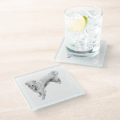 葉の季節のセンチネル ガラスコースター (アングル)