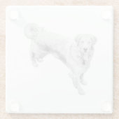 葉の季節のセンチネル ガラスコースター (裏面)