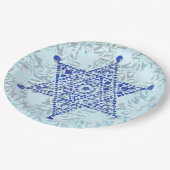 葉の宝石のデザインダビデの星 ペーパープレート (アングル)