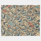 葉の寿命 フリースブランケット (正面(横))