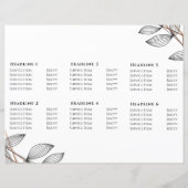 葉の幾何学模様のパンフレット (裏面)