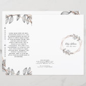 葉の幾何学模様のパンフレット (正面/裏面)