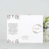 葉の幾何学模様のパンフレット (スタンド正面)