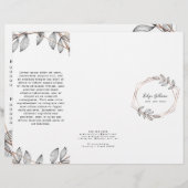 葉の幾何学模様のパンフレット (正面/裏面)