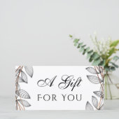 葉の幾何学的な枠のギフト券 (スタンド正面)