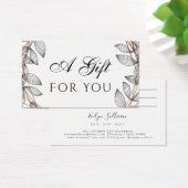 葉の幾何学的な枠ギフトカード (デスク)