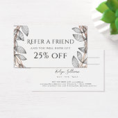 葉の幾何学的フレーム参照カード (デスク)