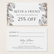 葉の幾何学的フレーム参照カード